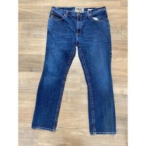 Ariat M4 Low Rise Straight Mens 40X34 Western Embroidered Stitch Blue Jeans